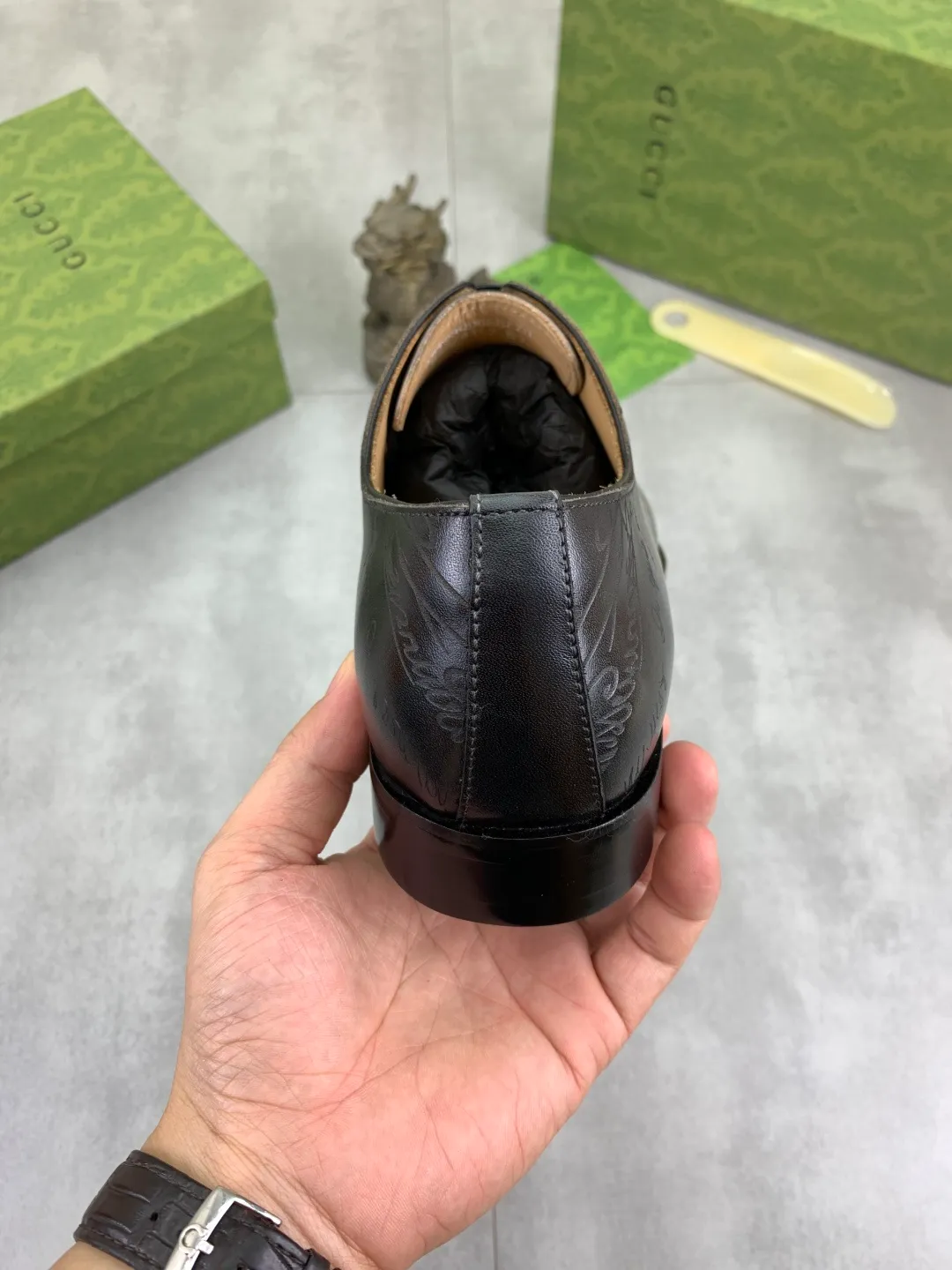 Men's Men's Shoes 💰P580 [New Style] 💰💎💎💎 [Gucci] GUCCI high-end men's formal business leather shoes, original order 1:1! Original imported high-end calfskin, original metal buckle, imported first-layer pigskin lining for feet, original high-end outsole, men's shoe size: 38-44